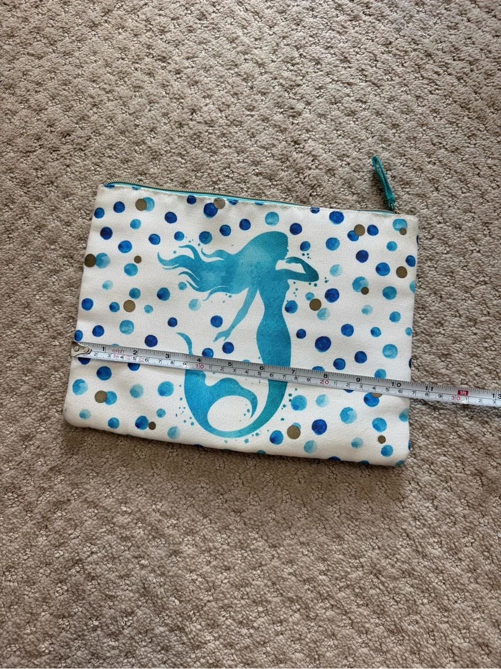 Blue Mermaid Zippered Pouch